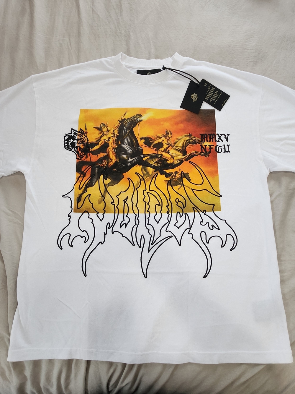 Darc Sport White Valkyrie Tee Size Large Oversized Brand New